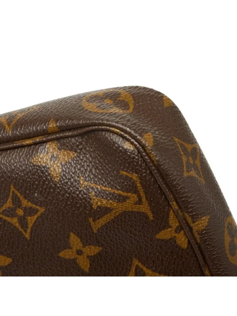 Louis Vuitton Monogram Pochette Soir Shoulder Bag Brown Leather